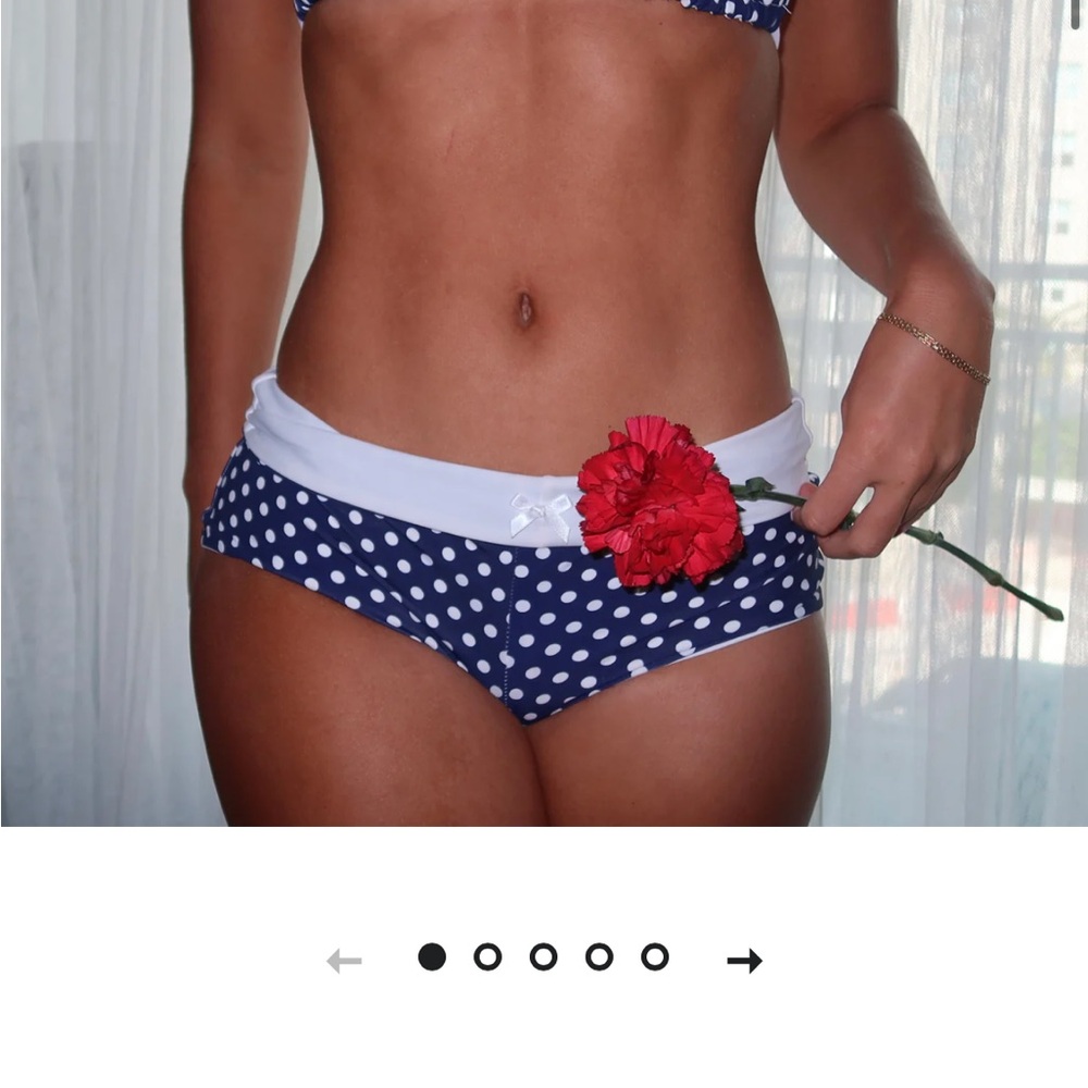 Burdash itsy bitsy bikini shorts in navy